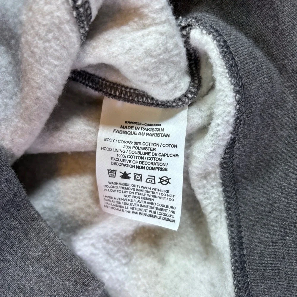 Nike Hoodie Mens Large Gray Just Do It JDI Graphic Fleece Pullover Sweatshirt